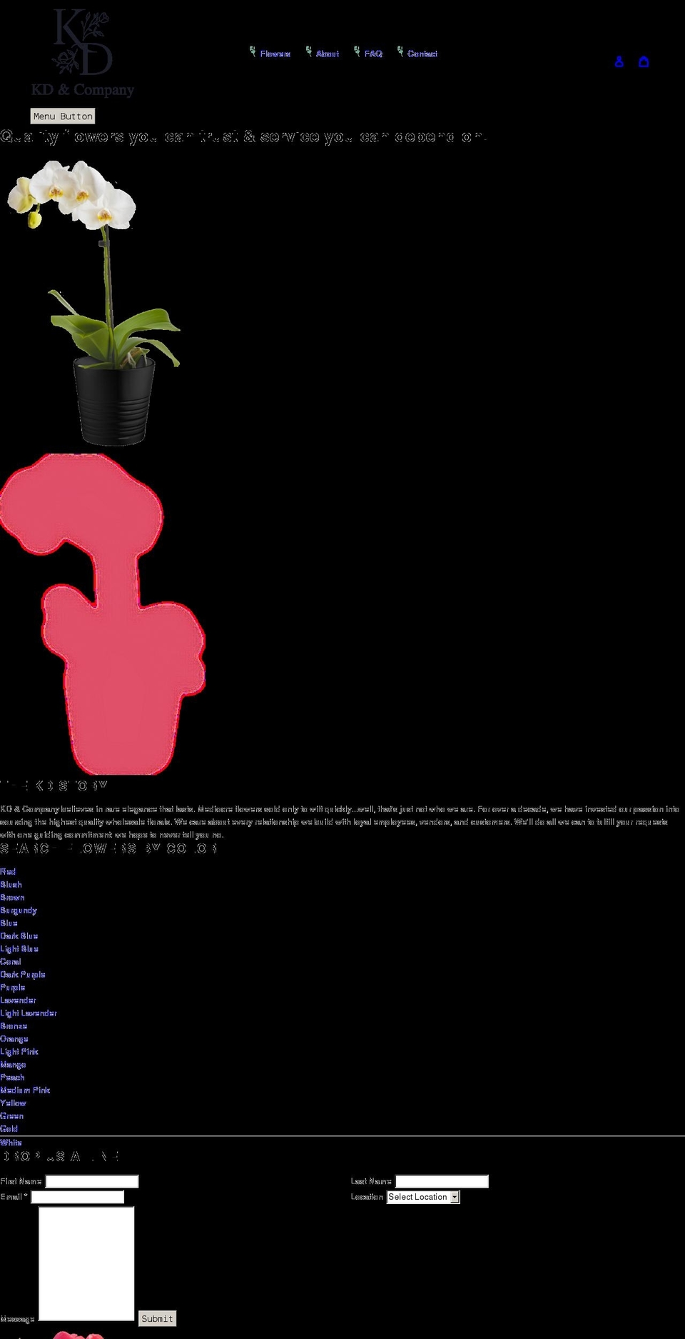 kdcompany.net shopify website screenshot