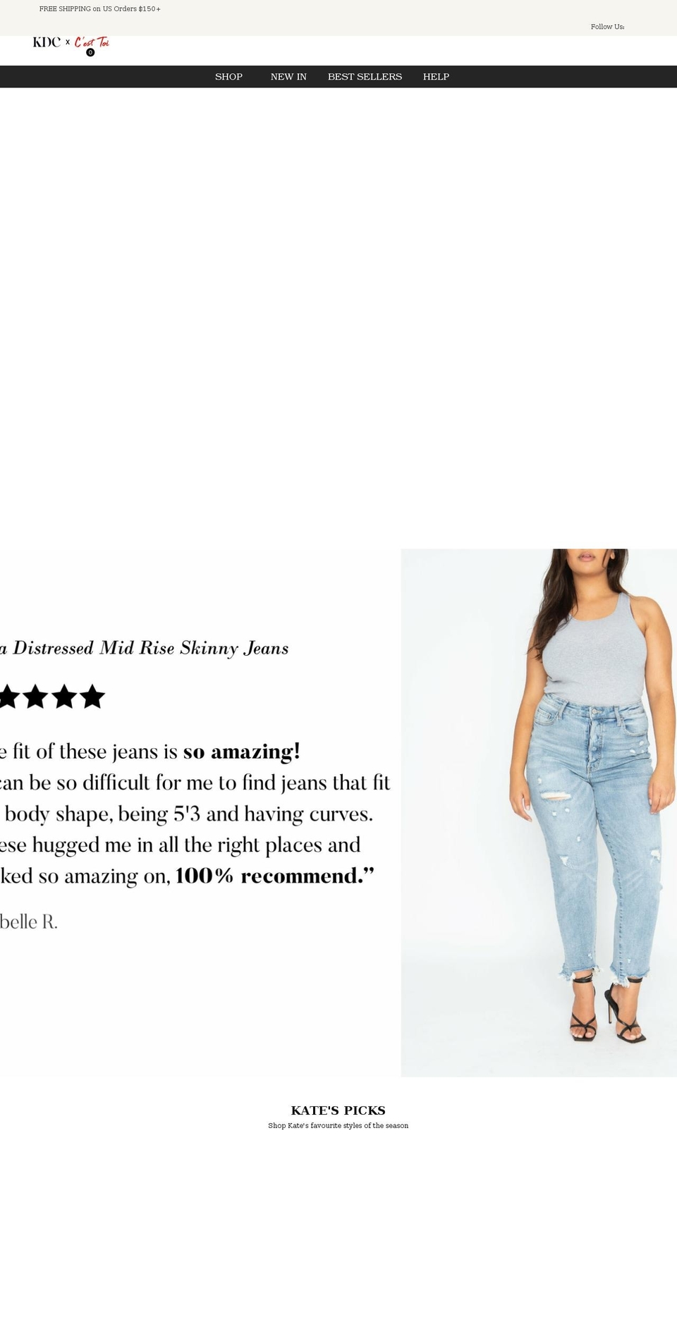 kdcshop.com shopify website screenshot