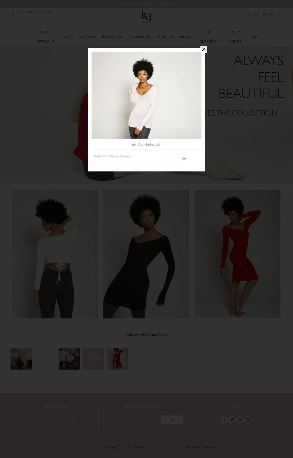 kddance.com shopify website screenshot