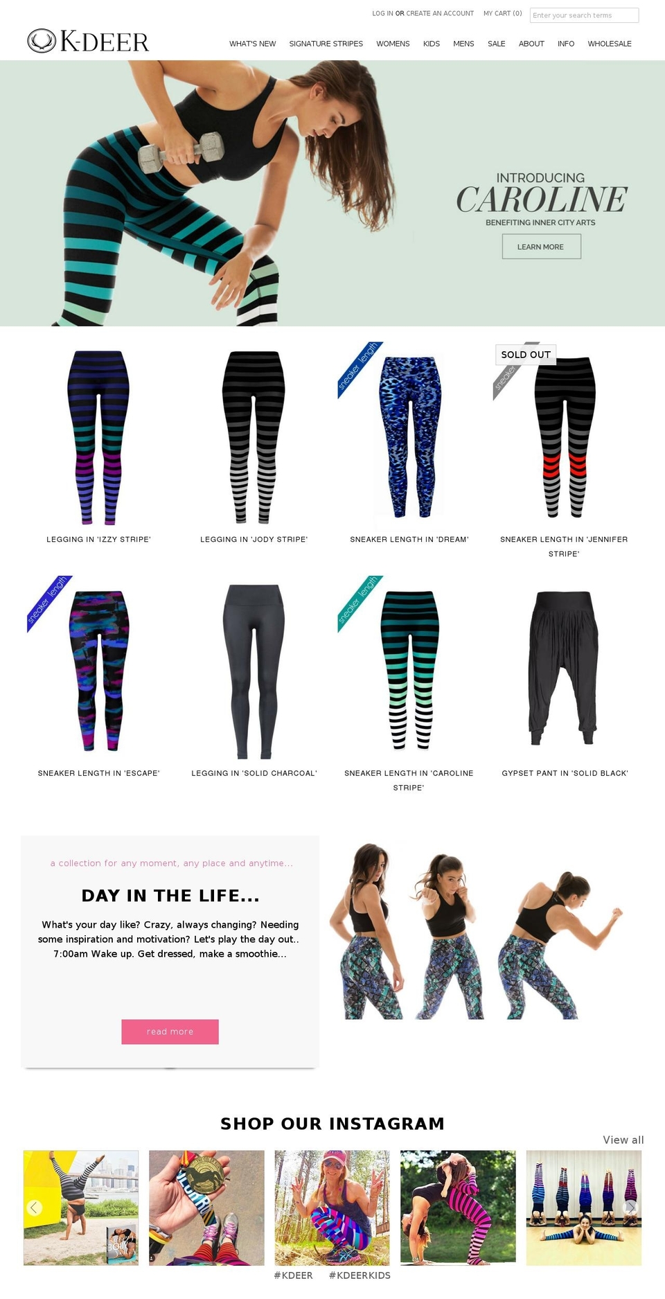 kdeerhotyogawear.com shopify website screenshot