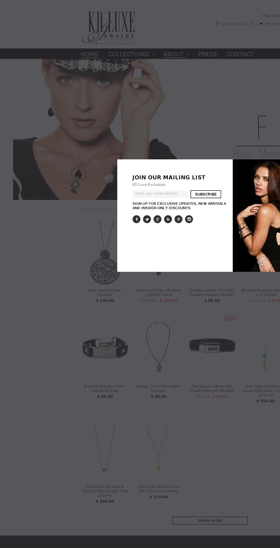 kdljewelry.com — Shopify storefront screenshot