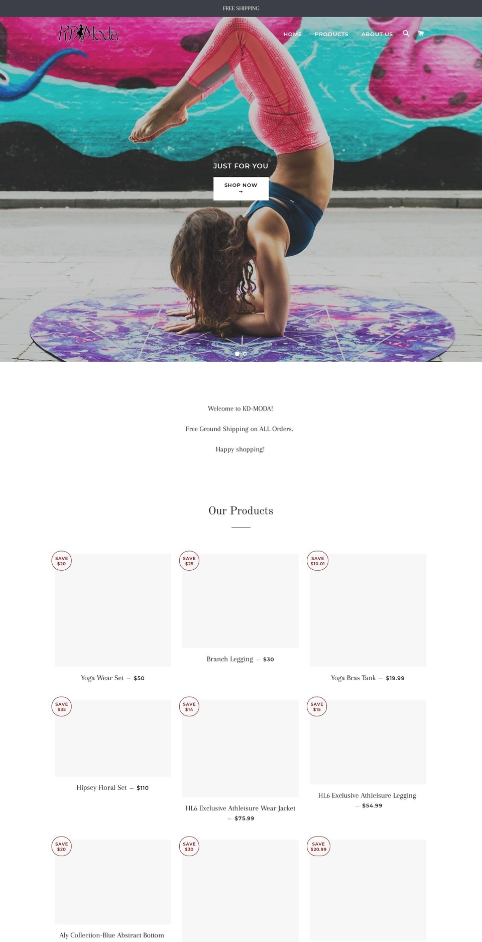 kdmoda.com — Shopify storefront screenshot