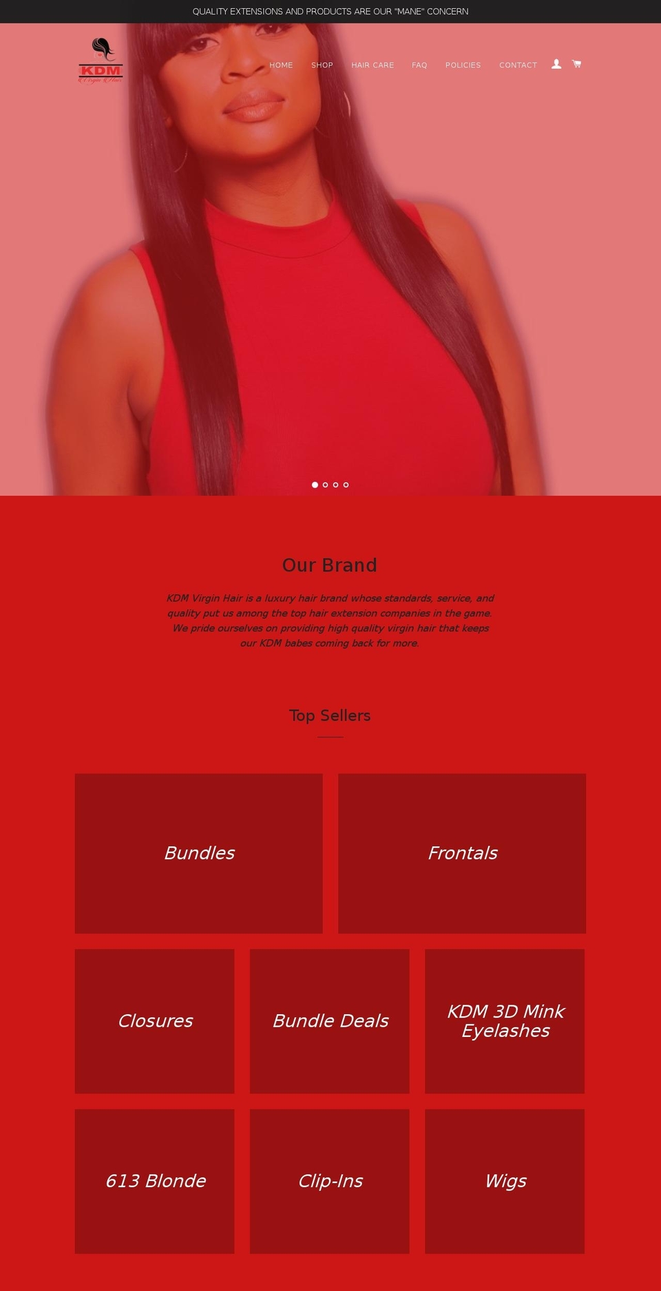 kdmvirginhair.com — Shopify storefront screenshot