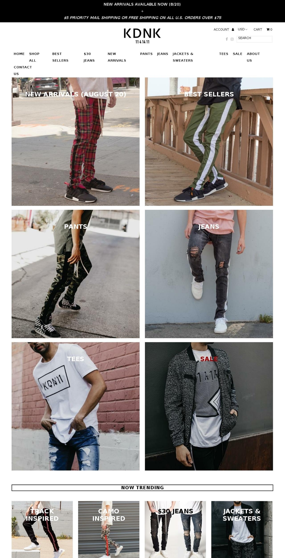 kdnkbrand.com shopify website screenshot