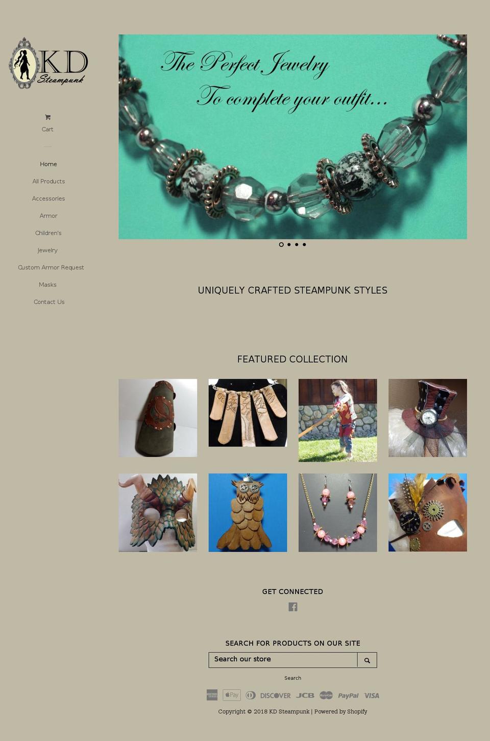 kdsteampunk.com — Shopify storefront screenshot