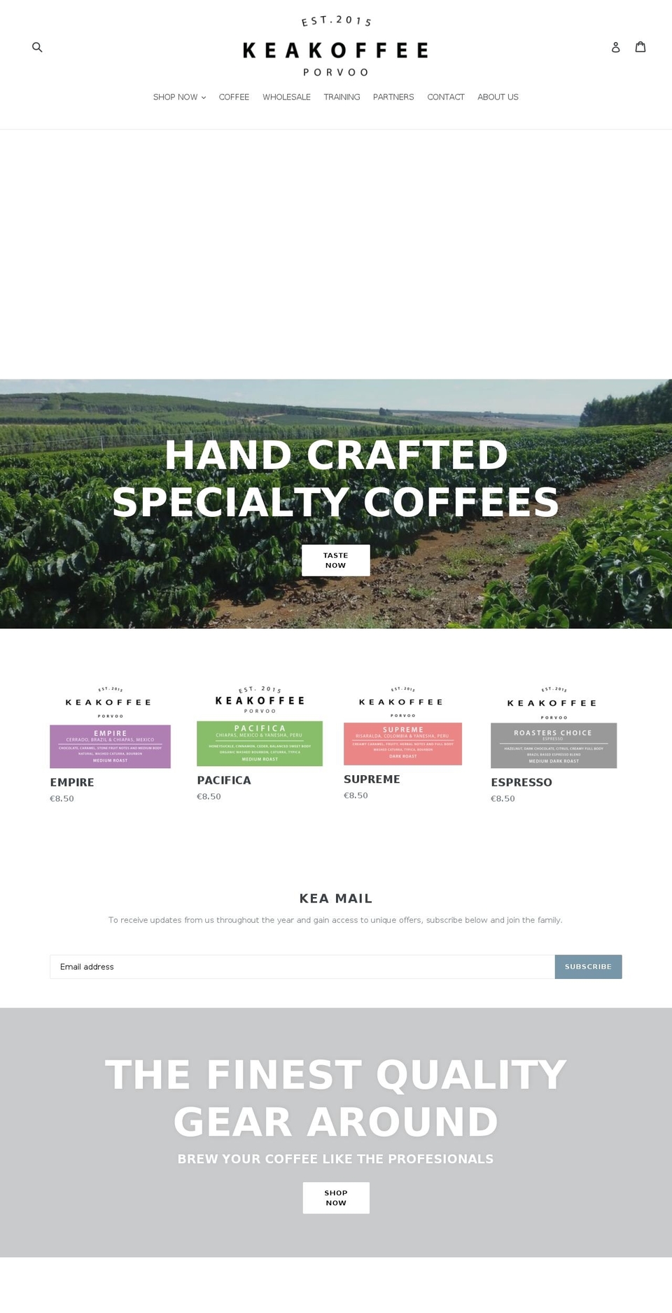 keakoffee.com — Shopify storefront screenshot