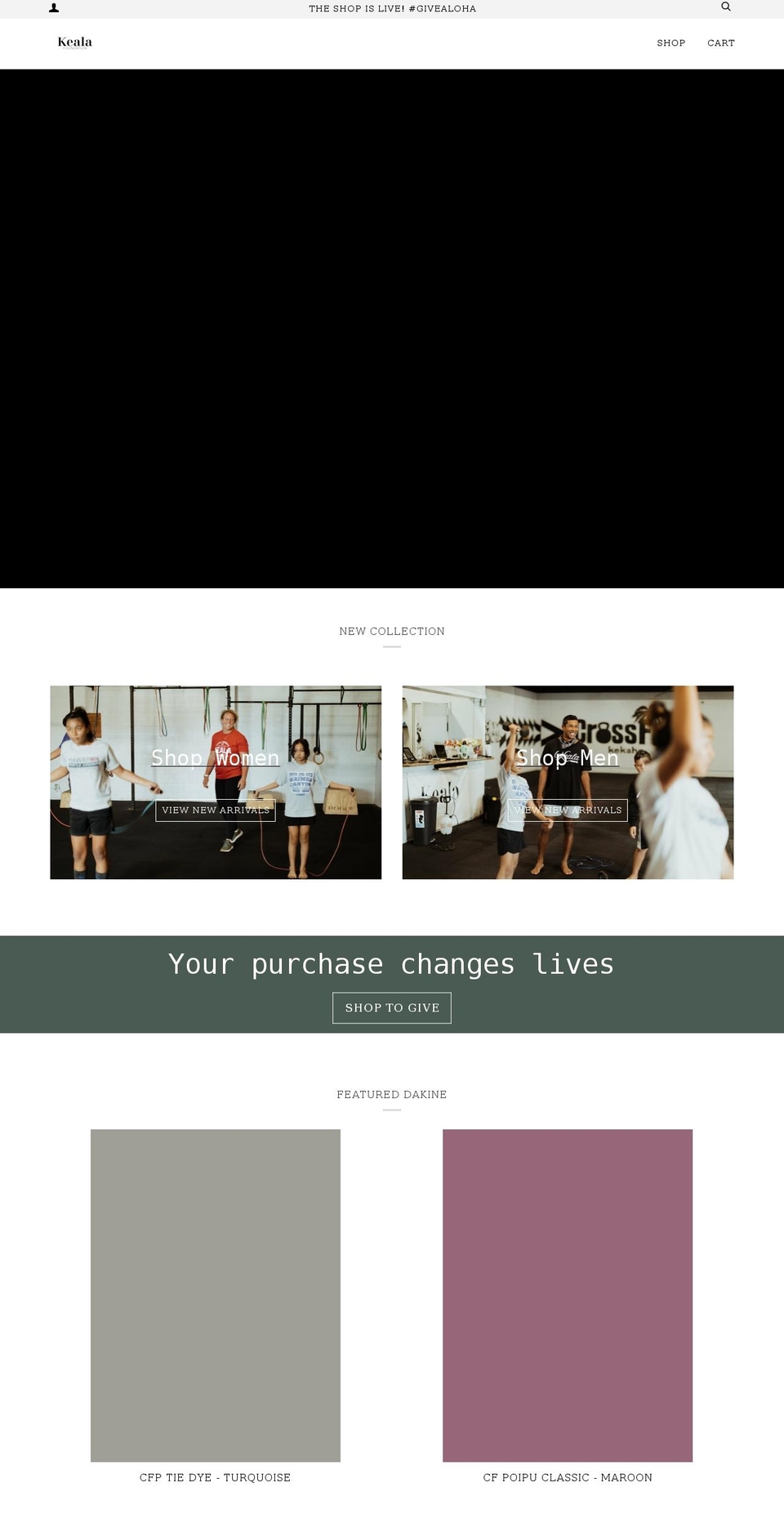 kealafoundationshop.com shopify website screenshot