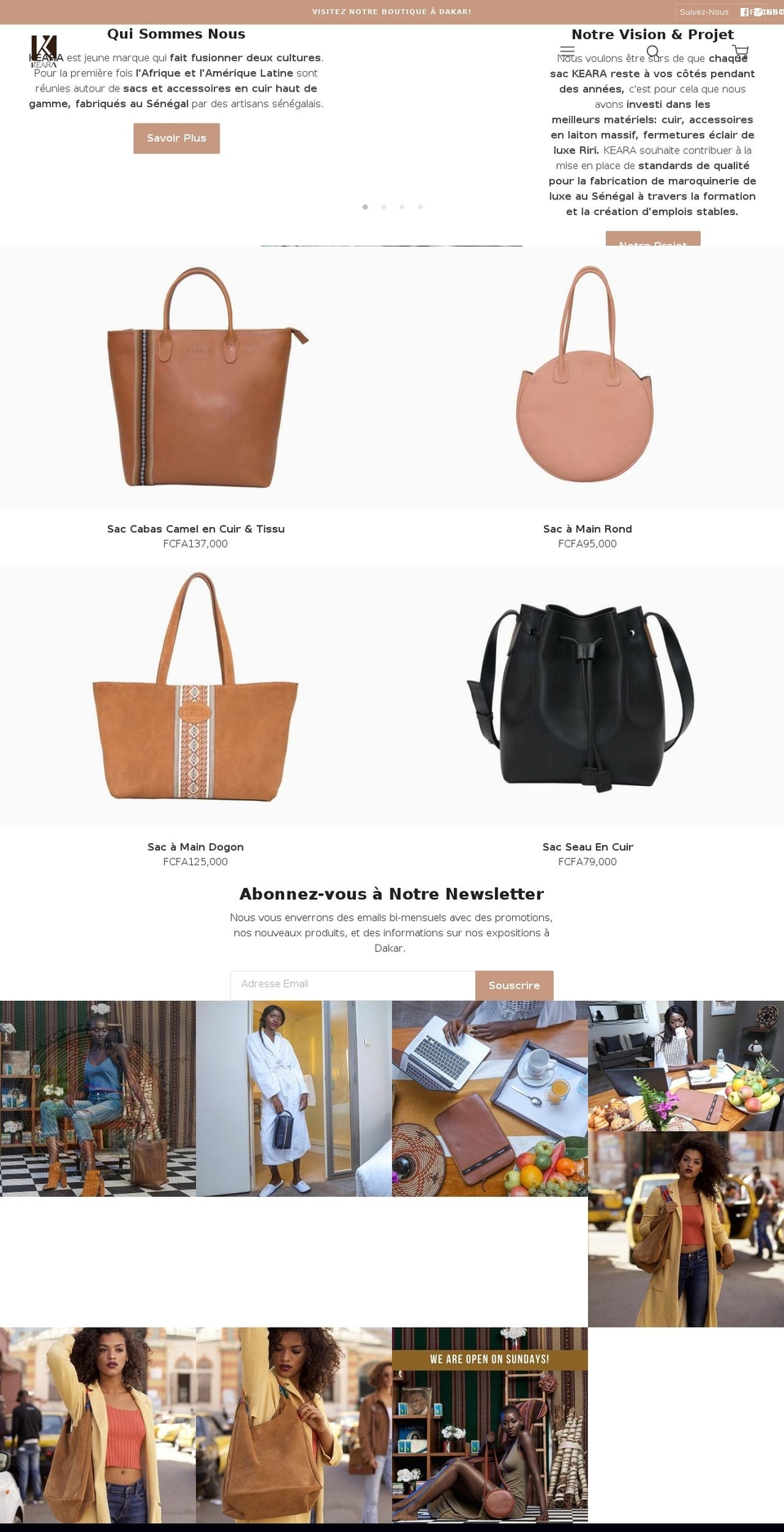 kearabags-senegal.com — Shopify storefront screenshot