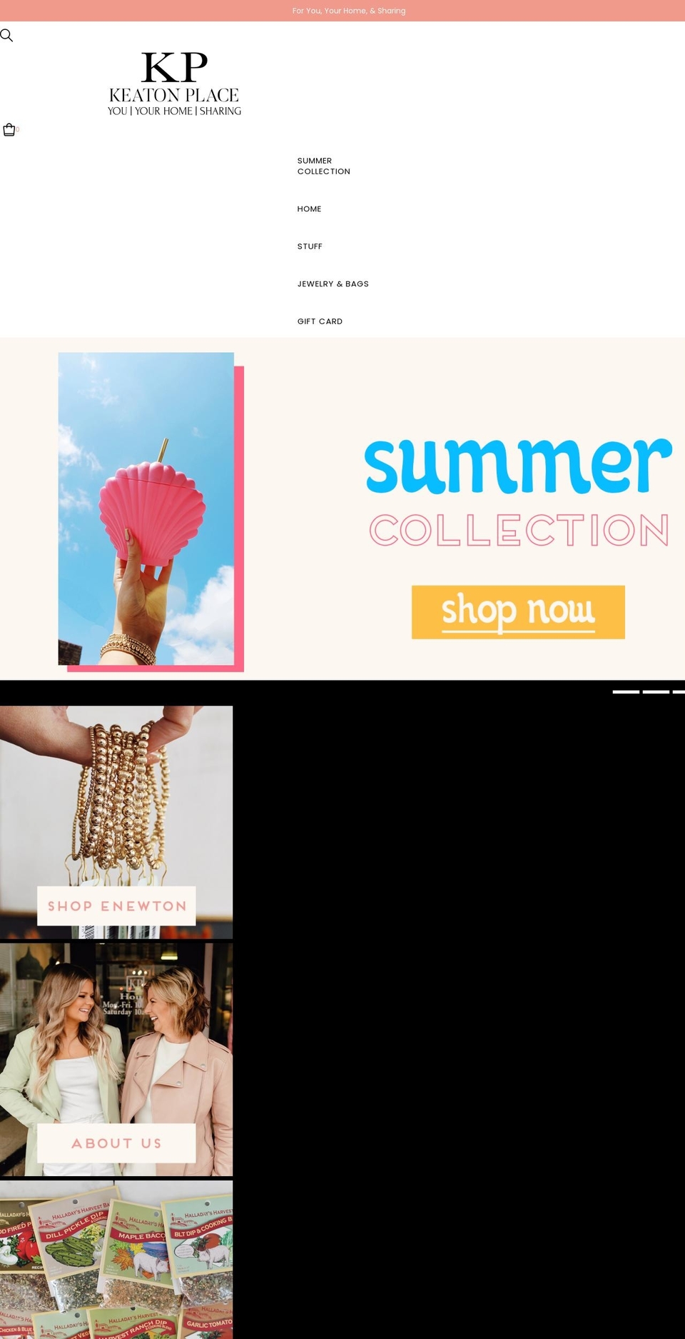 keatonplace.com — Shopify storefront screenshot