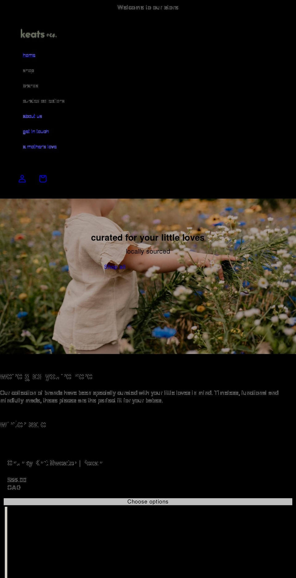 keatsandco.com shopify website screenshot