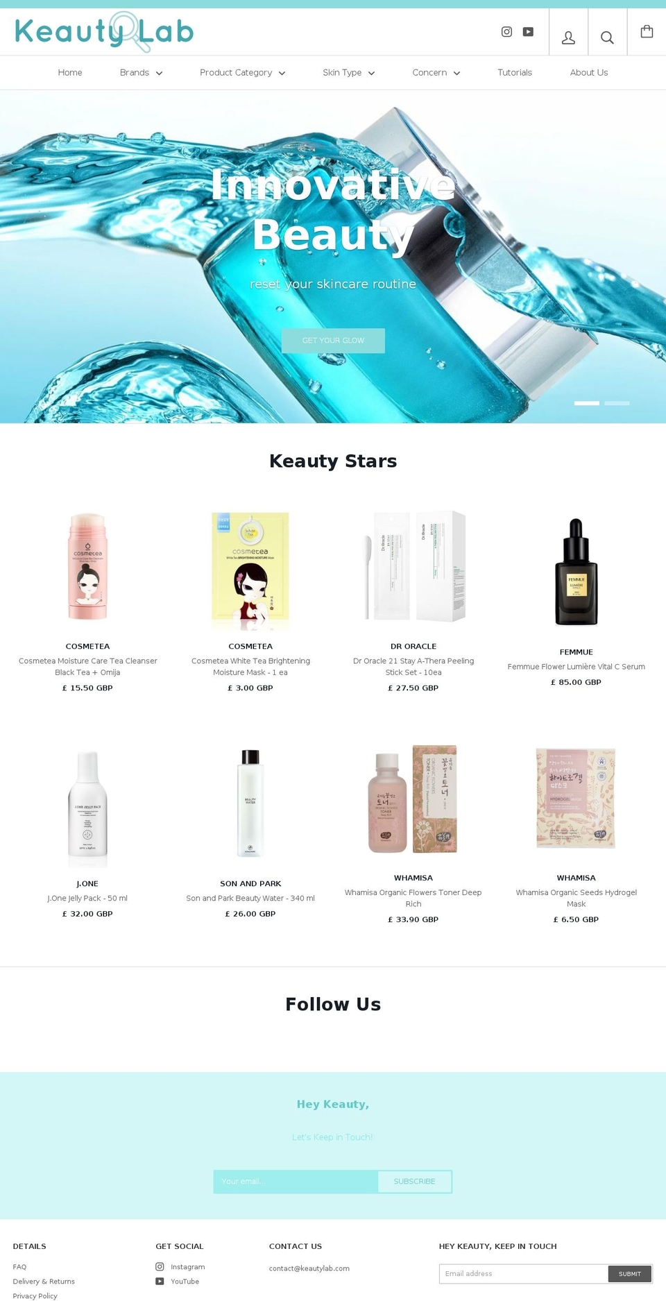 Copy of Kagami Shopify theme site example keautylab.com