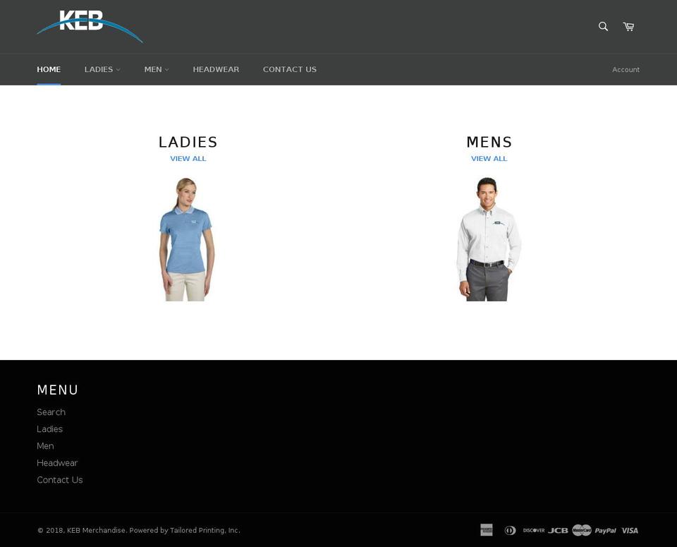 keb-merchandise.com — Shopify storefront screenshot