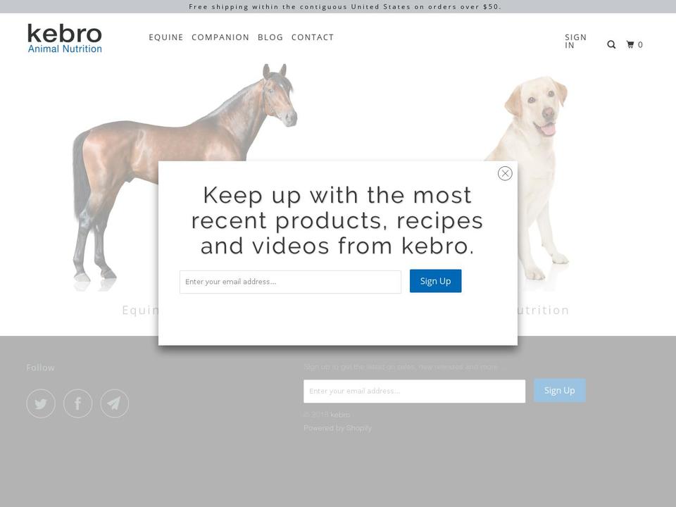 kebro.com — Shopify storefront screenshot
