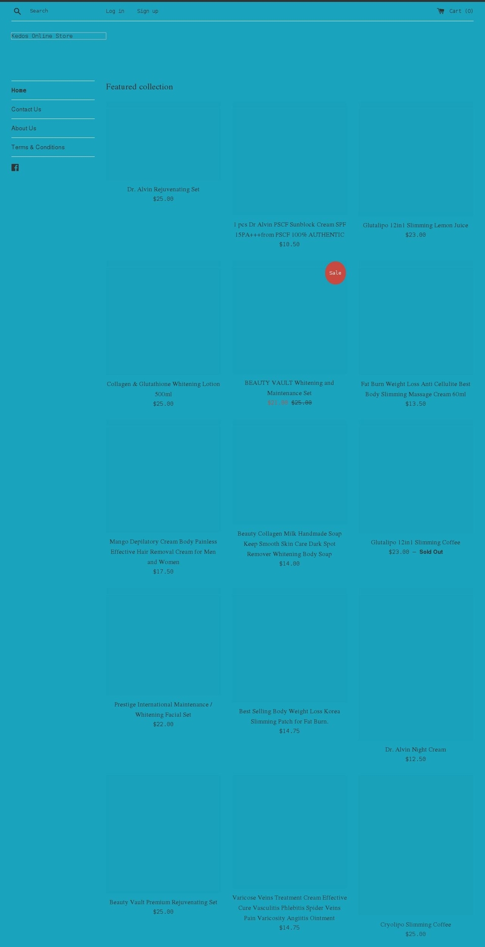 kedosonlinestore.com shopify website screenshot