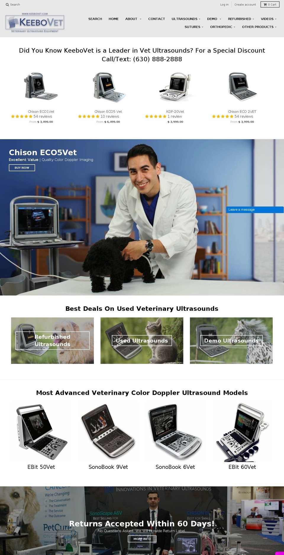 keebovet.ca shopify website screenshot