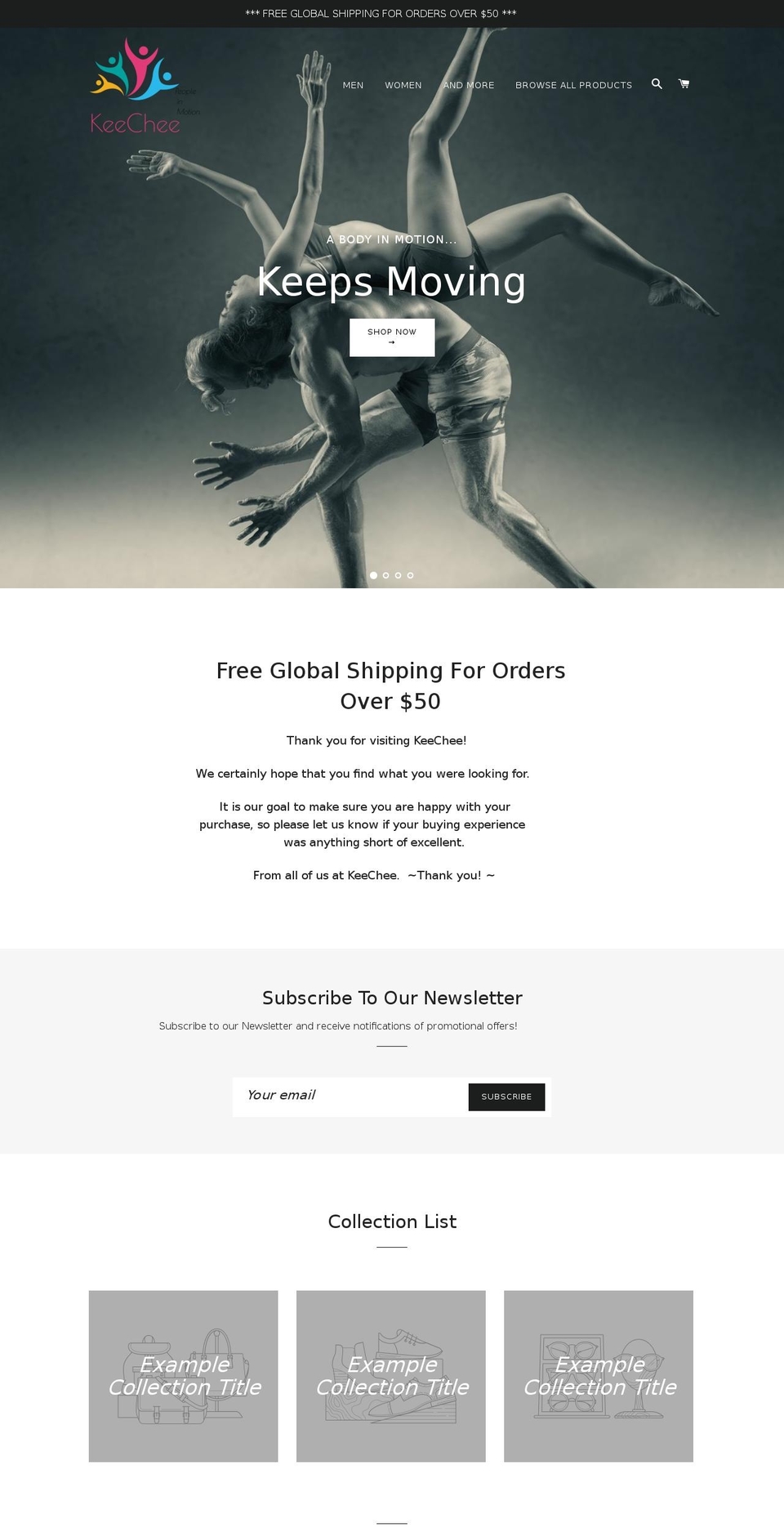 keechee.com — Shopify storefront screenshot