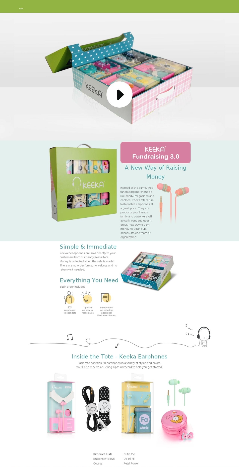 keekafundraising.com — Shopify storefront screenshot