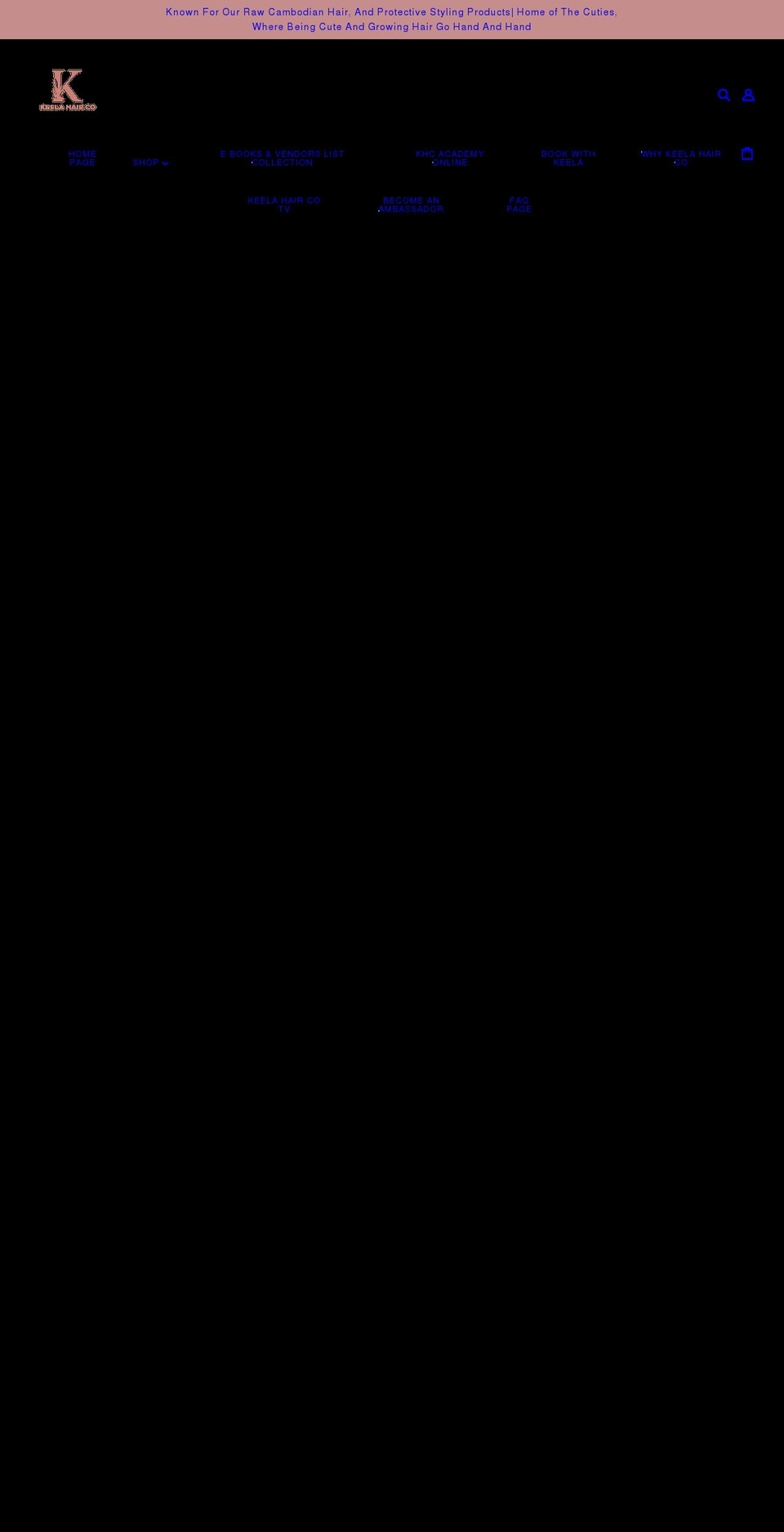 keelahairco.com shopify website screenshot