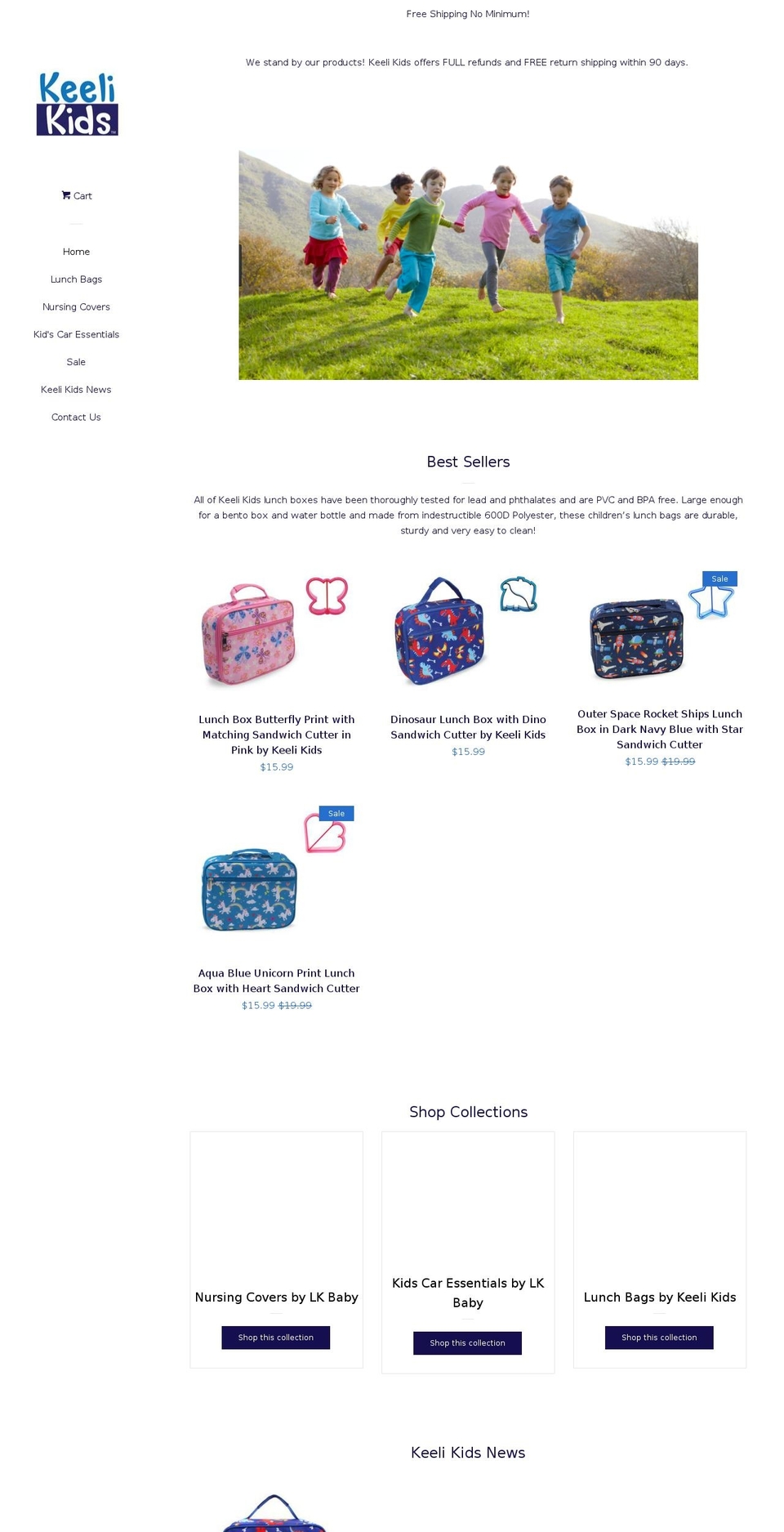 keelikids.com shopify website screenshot