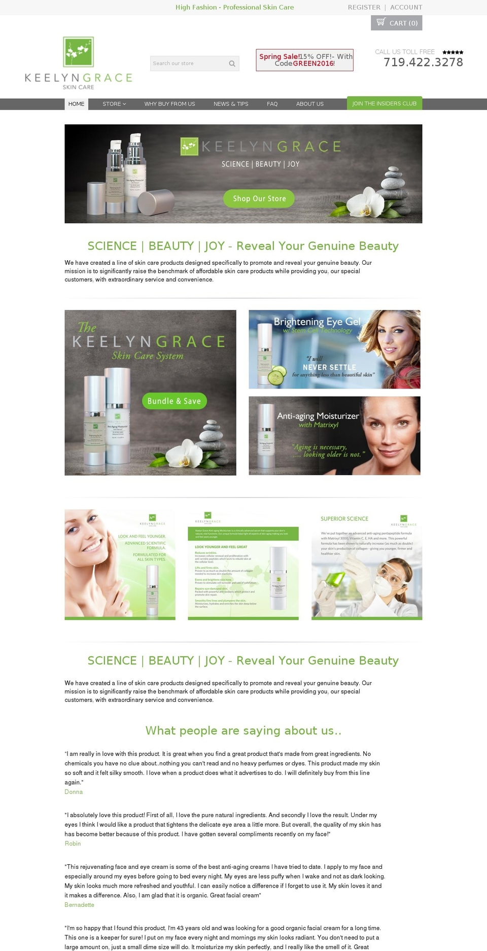 keelyngrace.com shopify website screenshot
