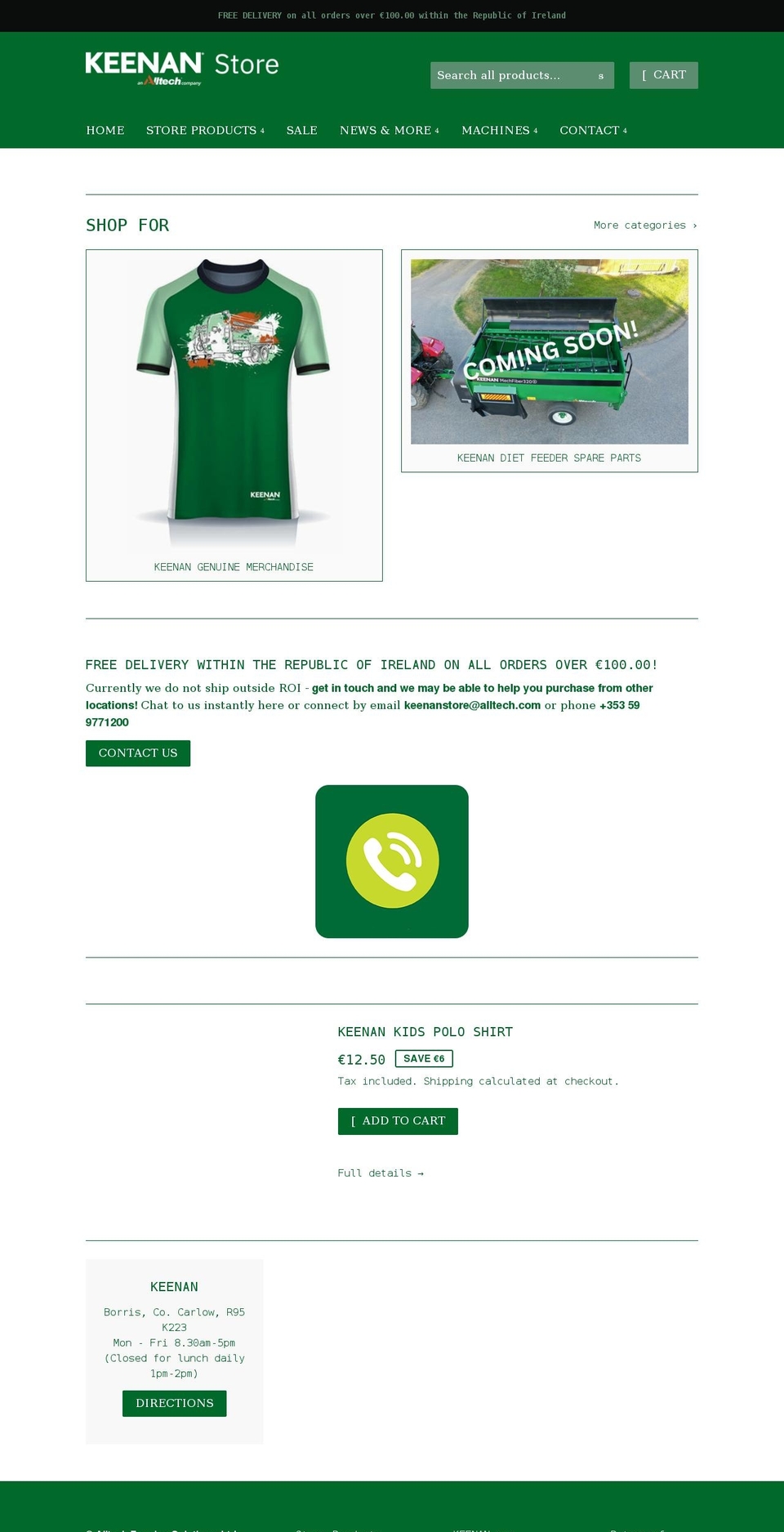 keenan-parts.myshopify.com shopify website screenshot