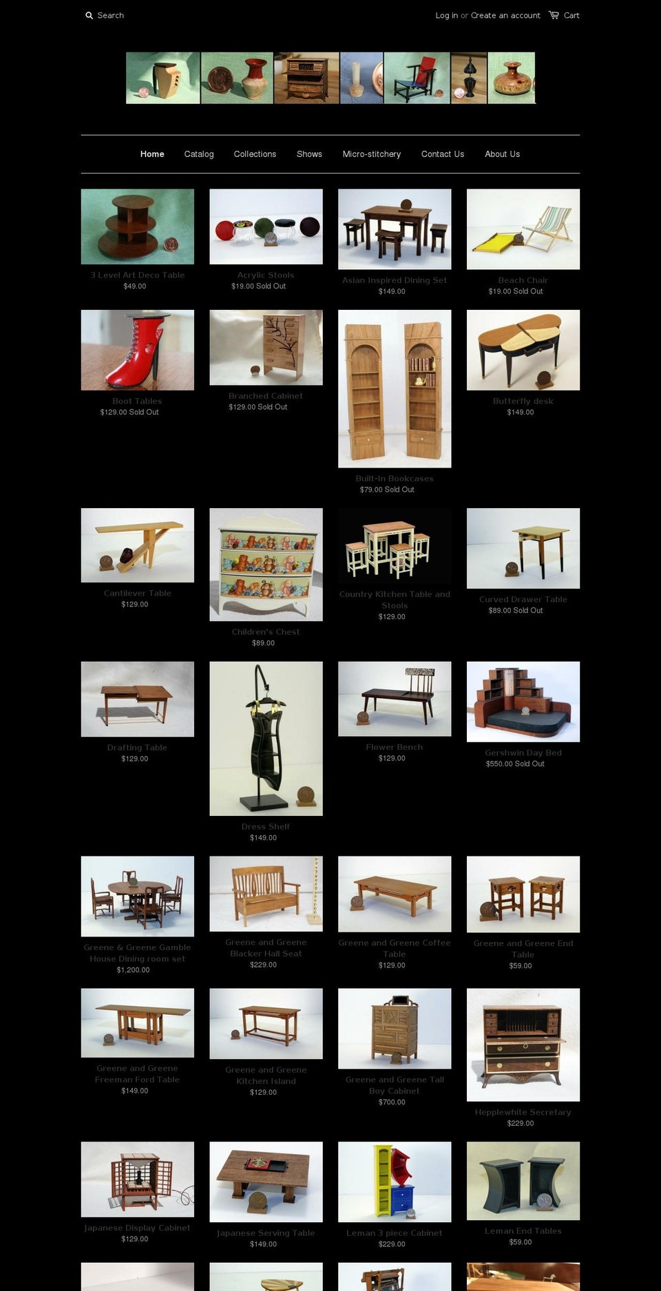 keendersonminiatures.com shopify website screenshot