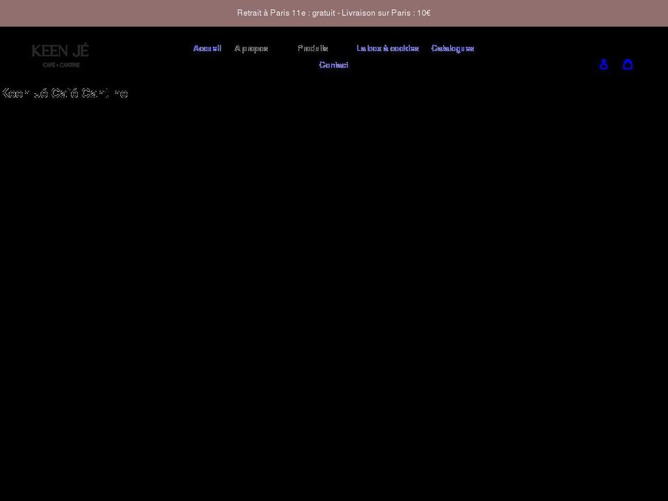 keenjecafecantine.com shopify website screenshot