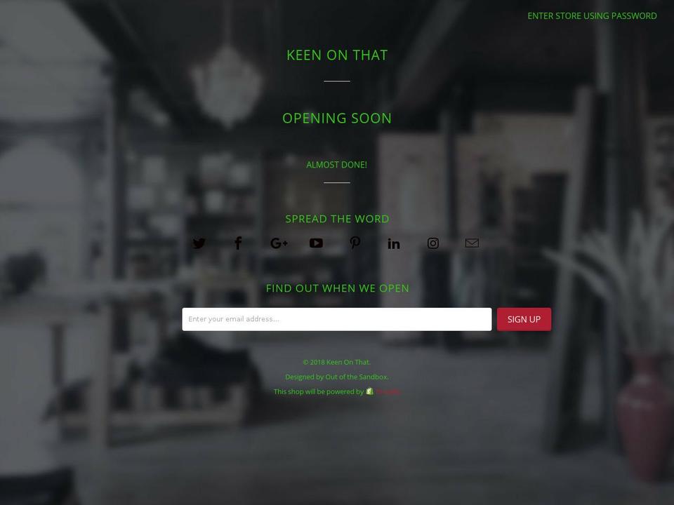 keenonthat.com — Shopify storefront screenshot