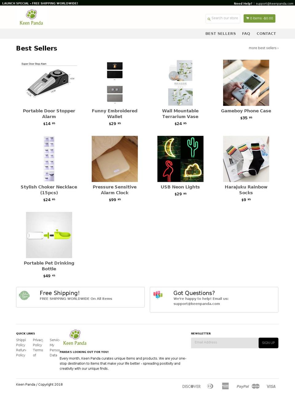 keenpanda.com shopify website screenshot