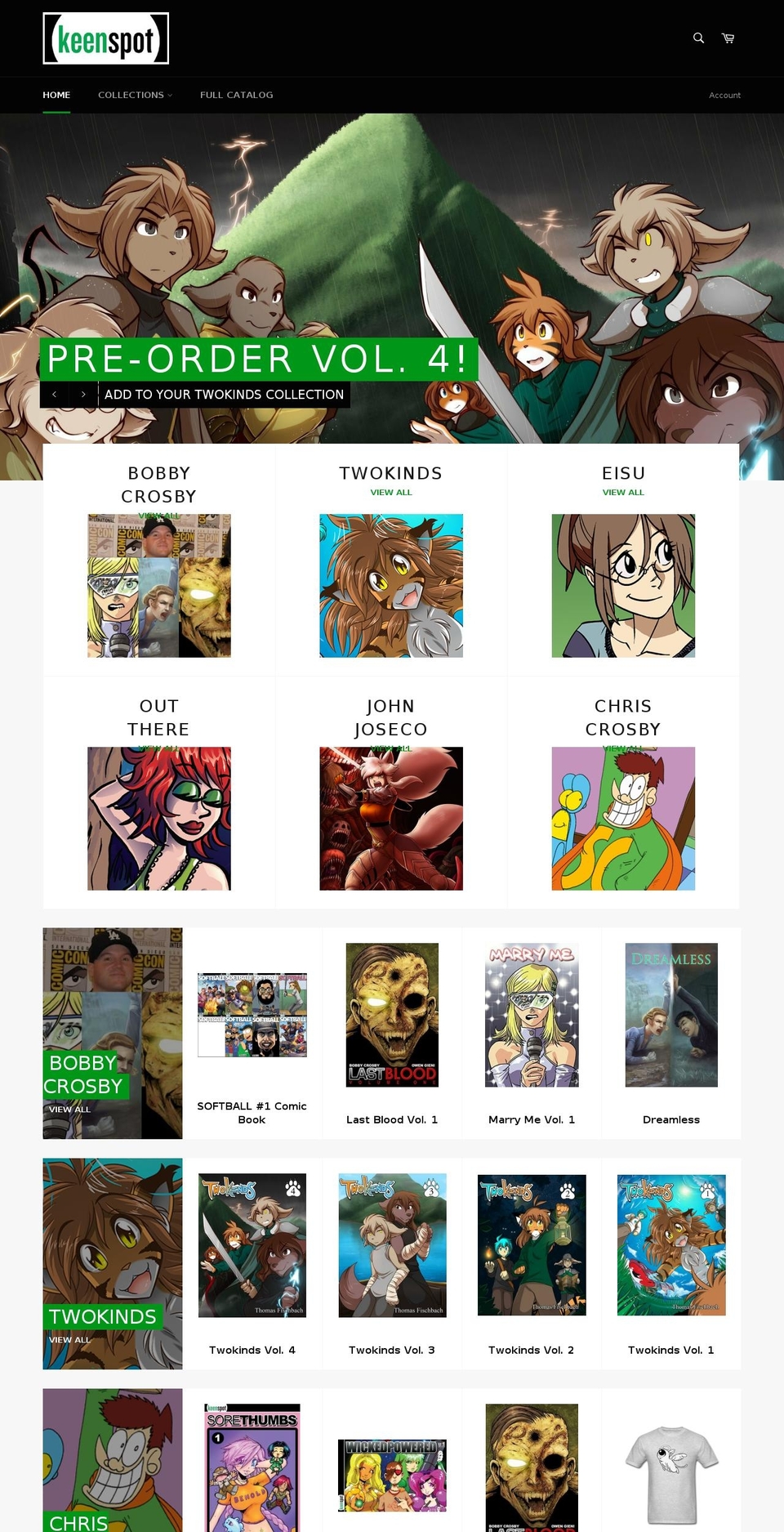 keenspotshop.com shopify website screenshot