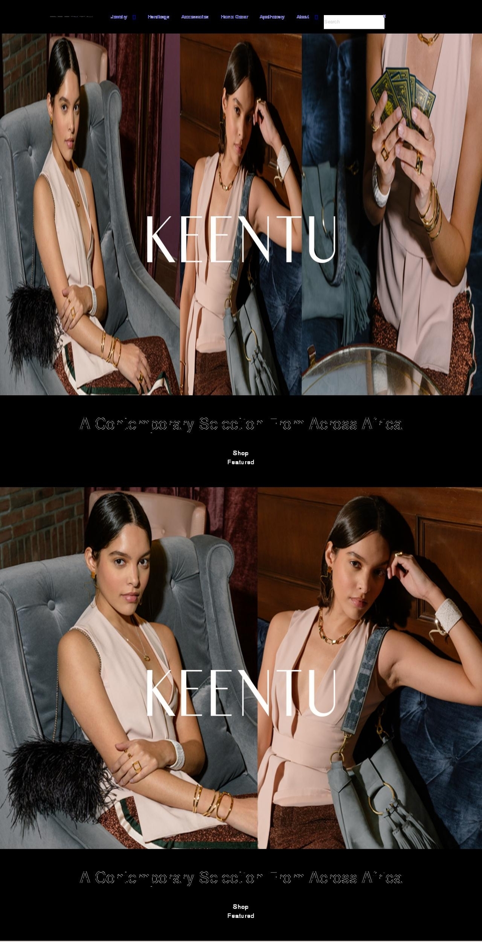 keentu.com shopify website screenshot