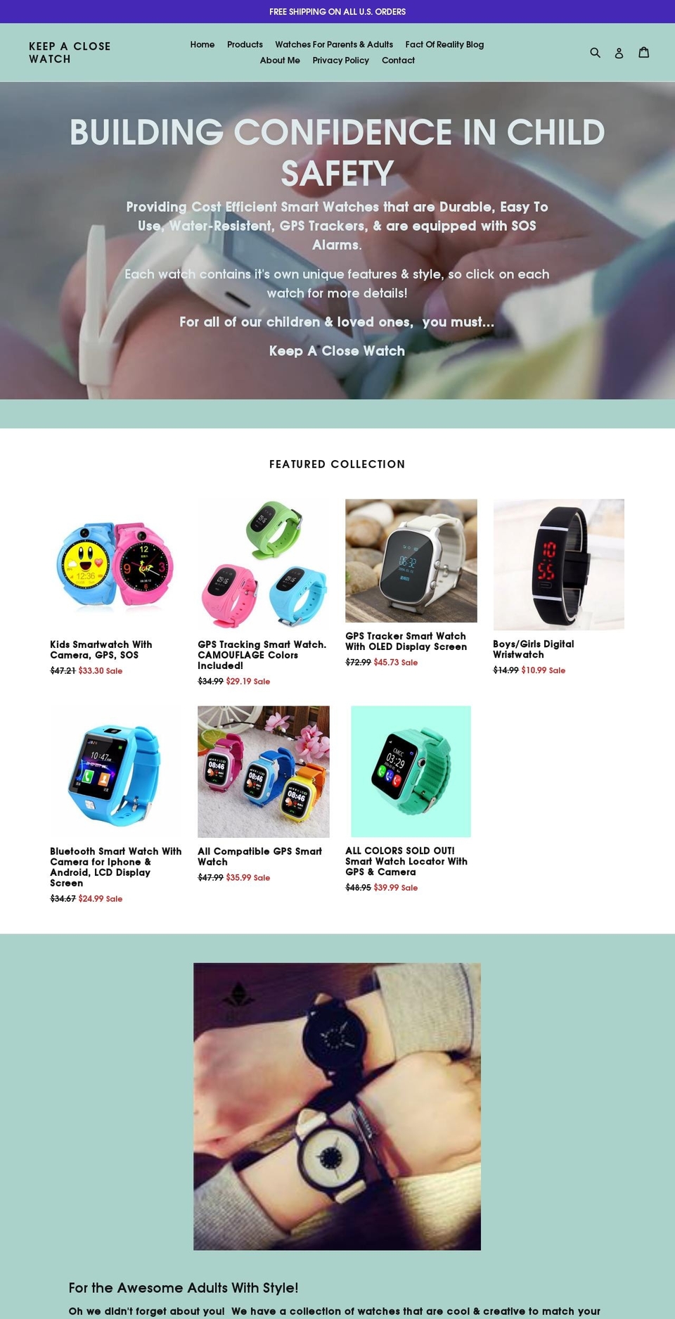 keepaclosewatch.com — Shopify storefront screenshot