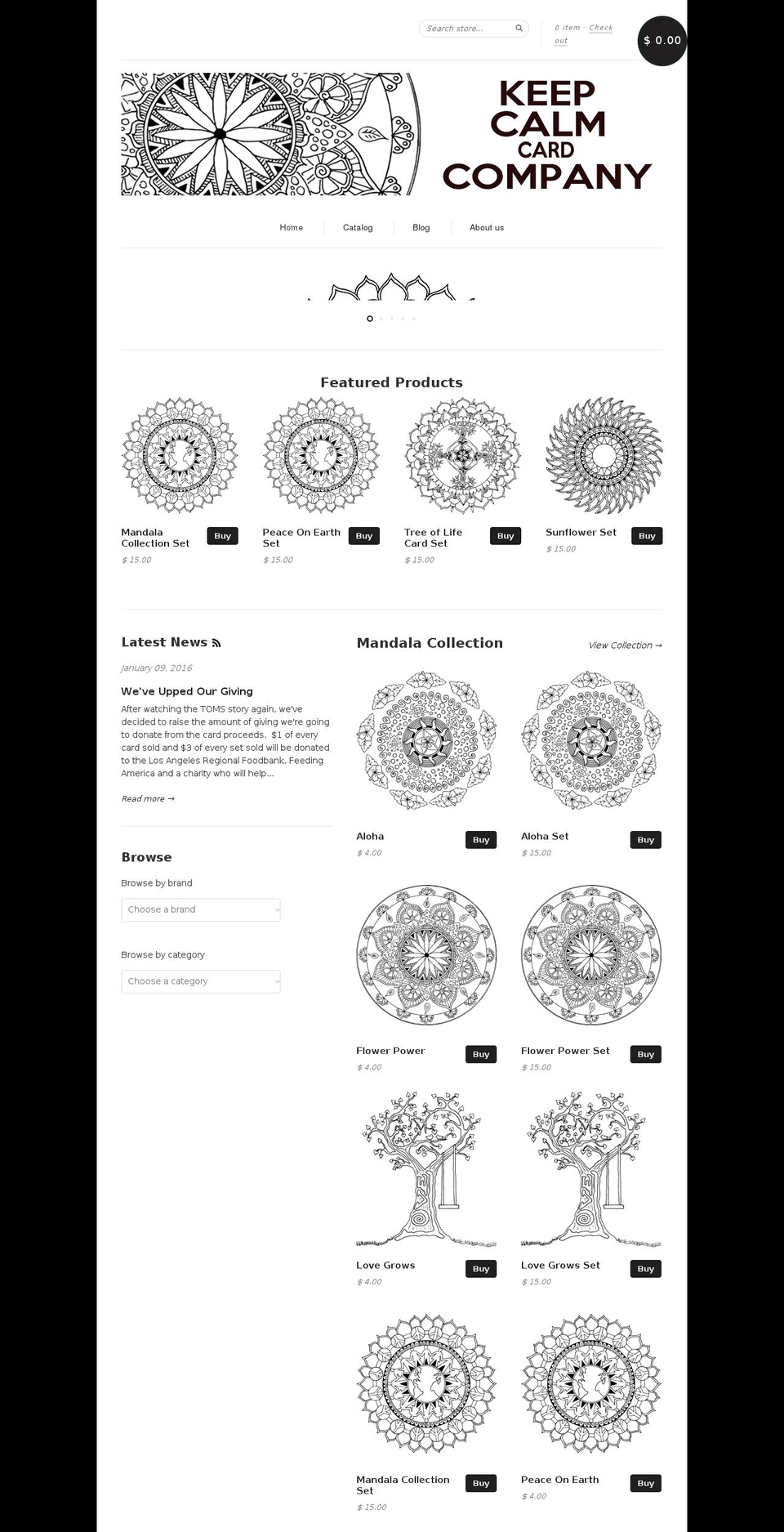 keepcalmcards.com shopify website screenshot