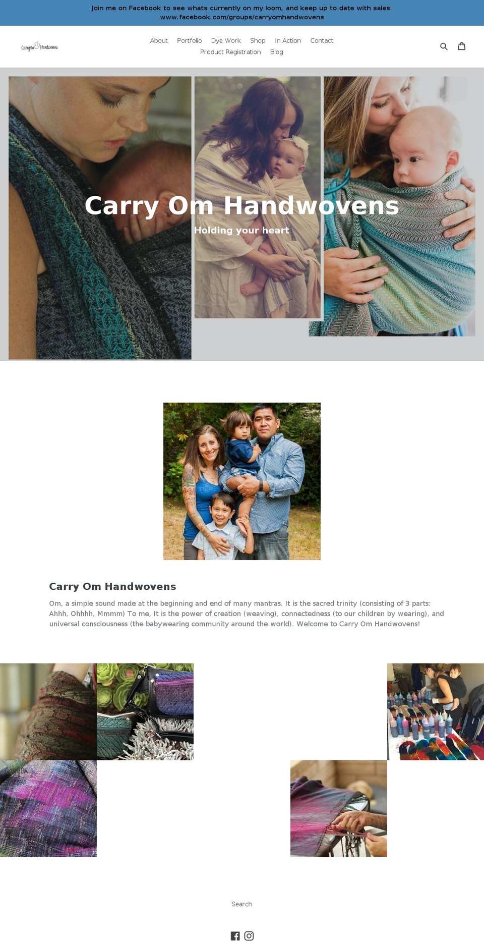 keepcalmcarryom.com shopify website screenshot