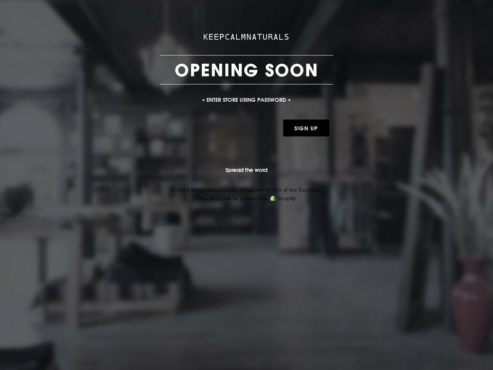 keepcalmnaturals.com shopify website screenshot