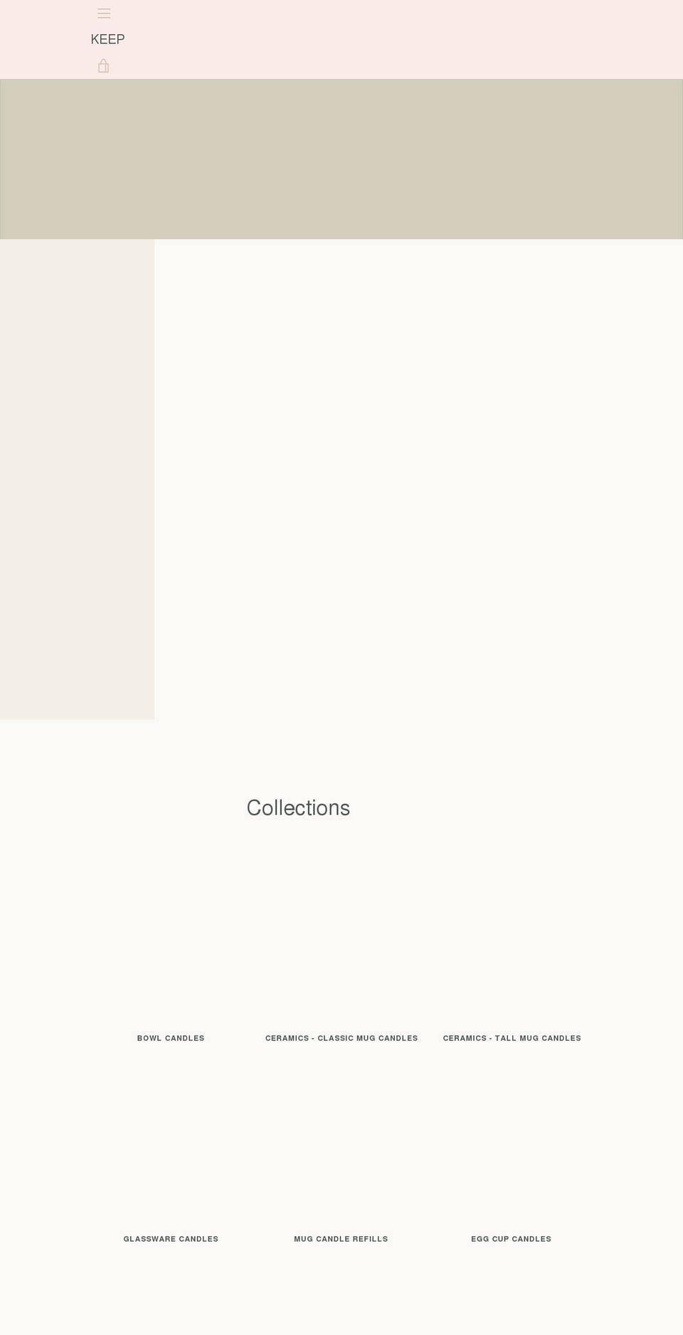 keepcandles.com shopify website screenshot