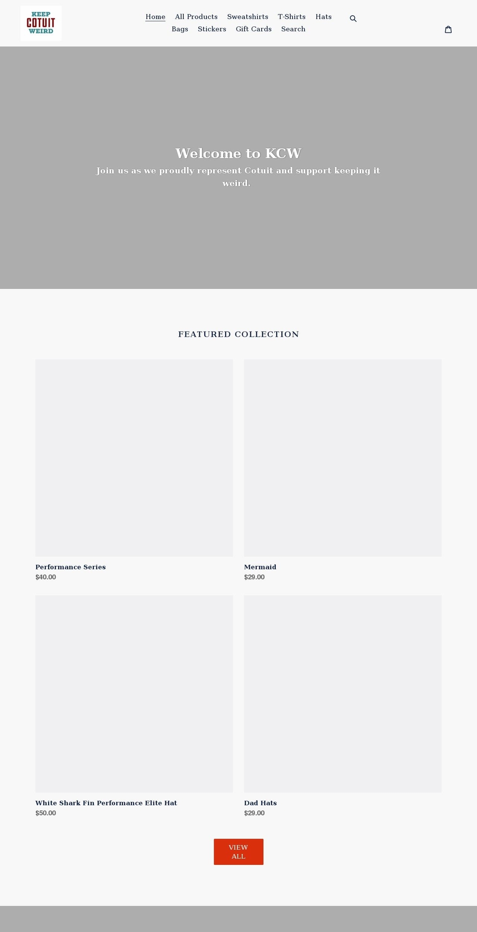 keepcotuitweird.com shopify website screenshot