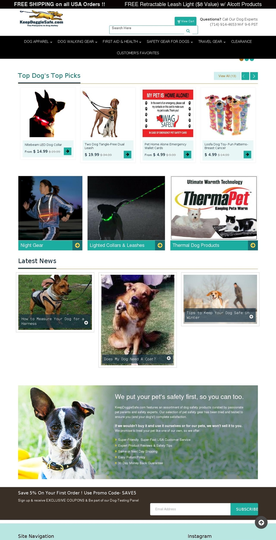 keepdoggiesafe.com shopify website screenshot