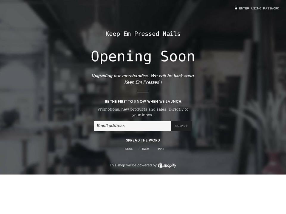 keepempressednails.com shopify website screenshot