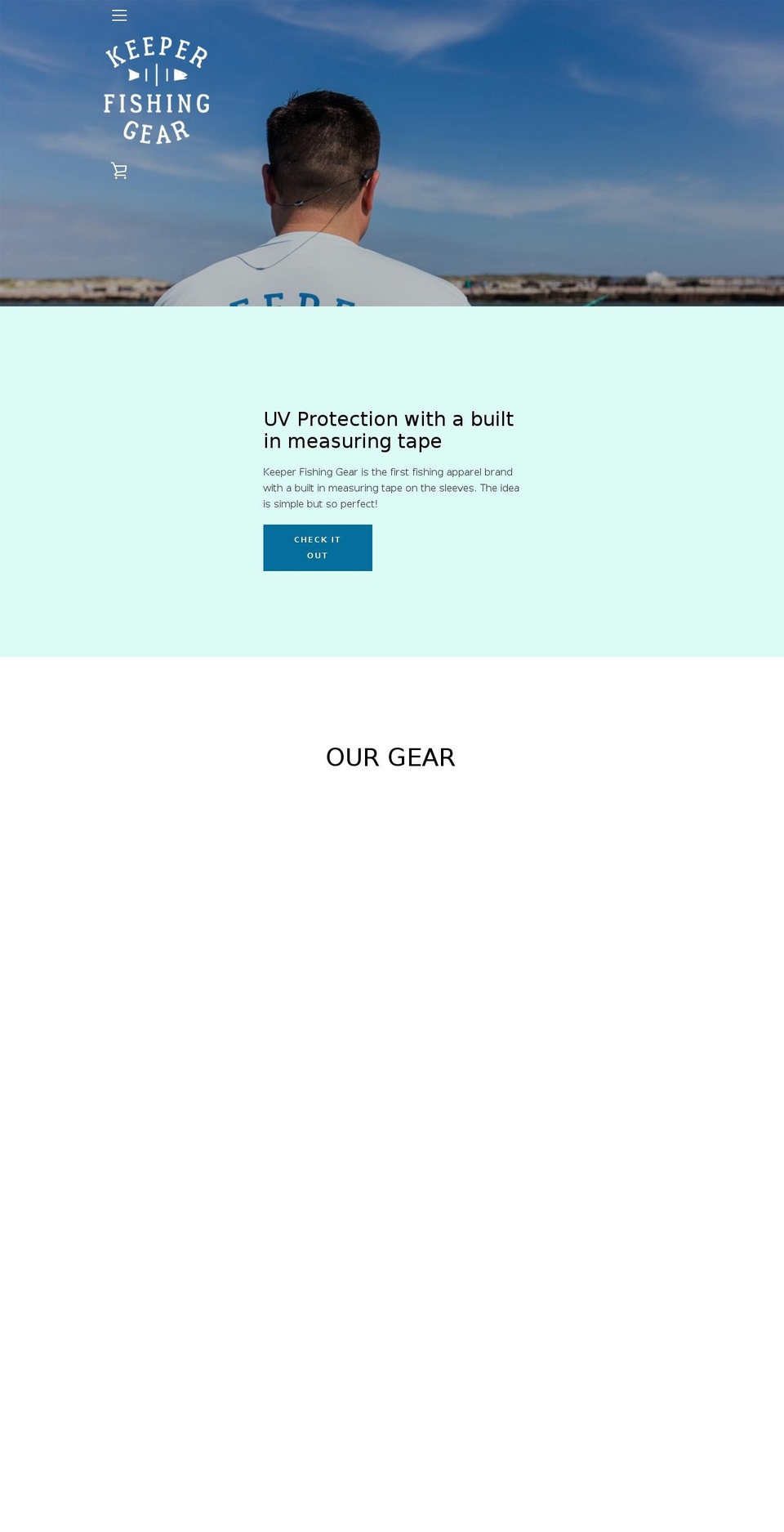 keeperfishinggear.com — Shopify storefront screenshot