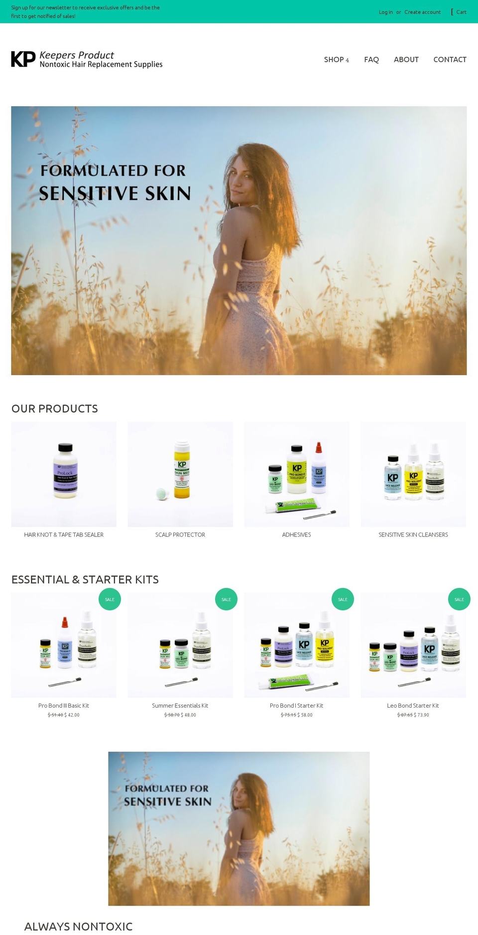 keepersproduct.com shopify website screenshot