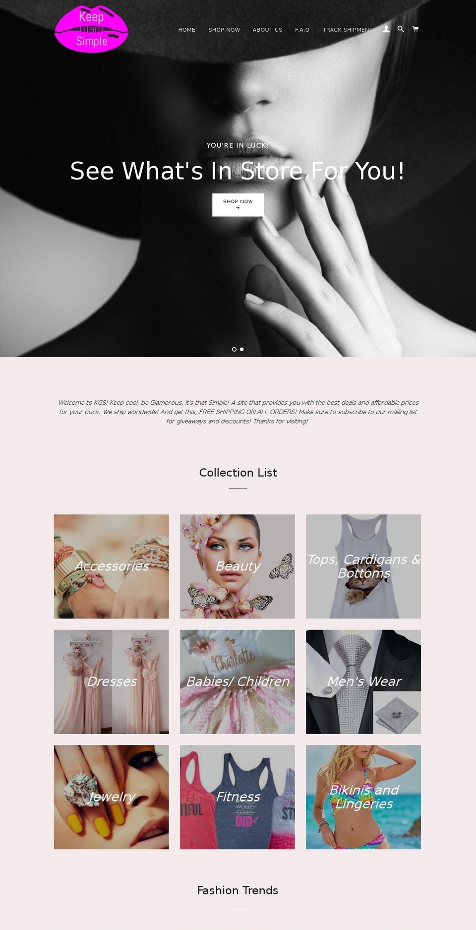 keepglamsimple.com shopify website screenshot