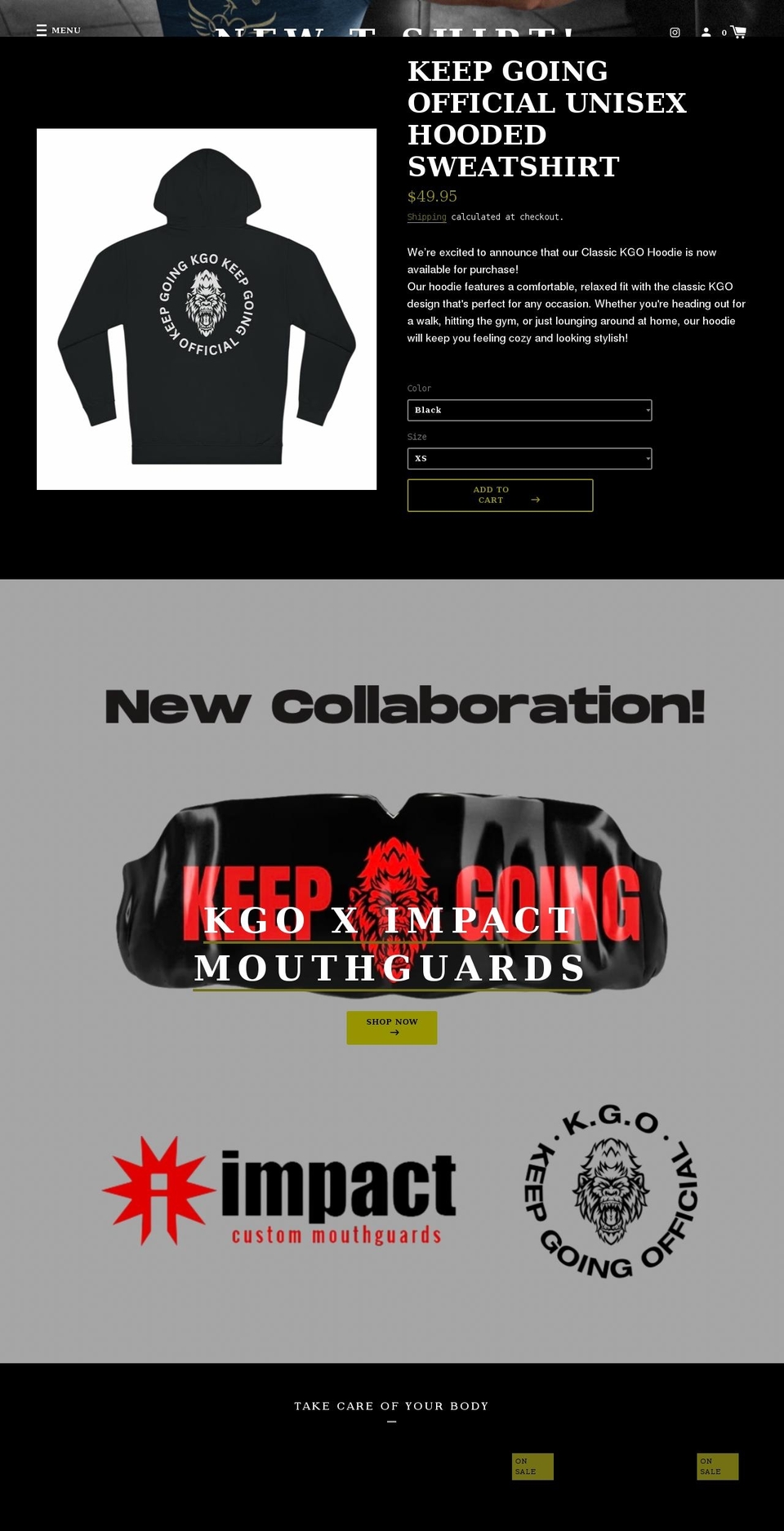 keepgoingofficial.com shopify website screenshot