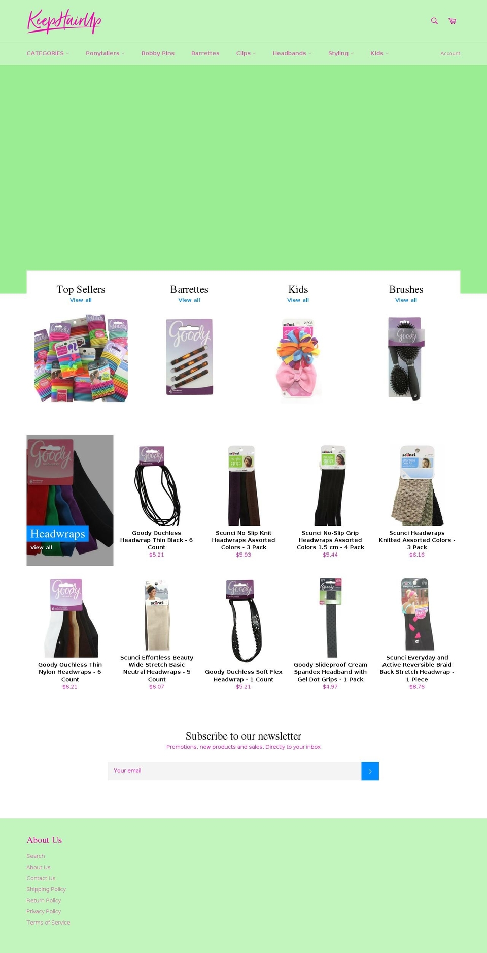 keephairup.com — Shopify storefront screenshot