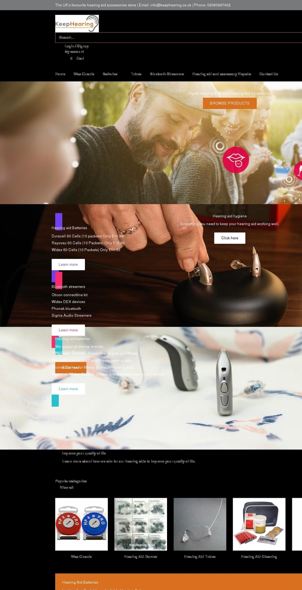 keephearing.co.uk shopify website screenshot