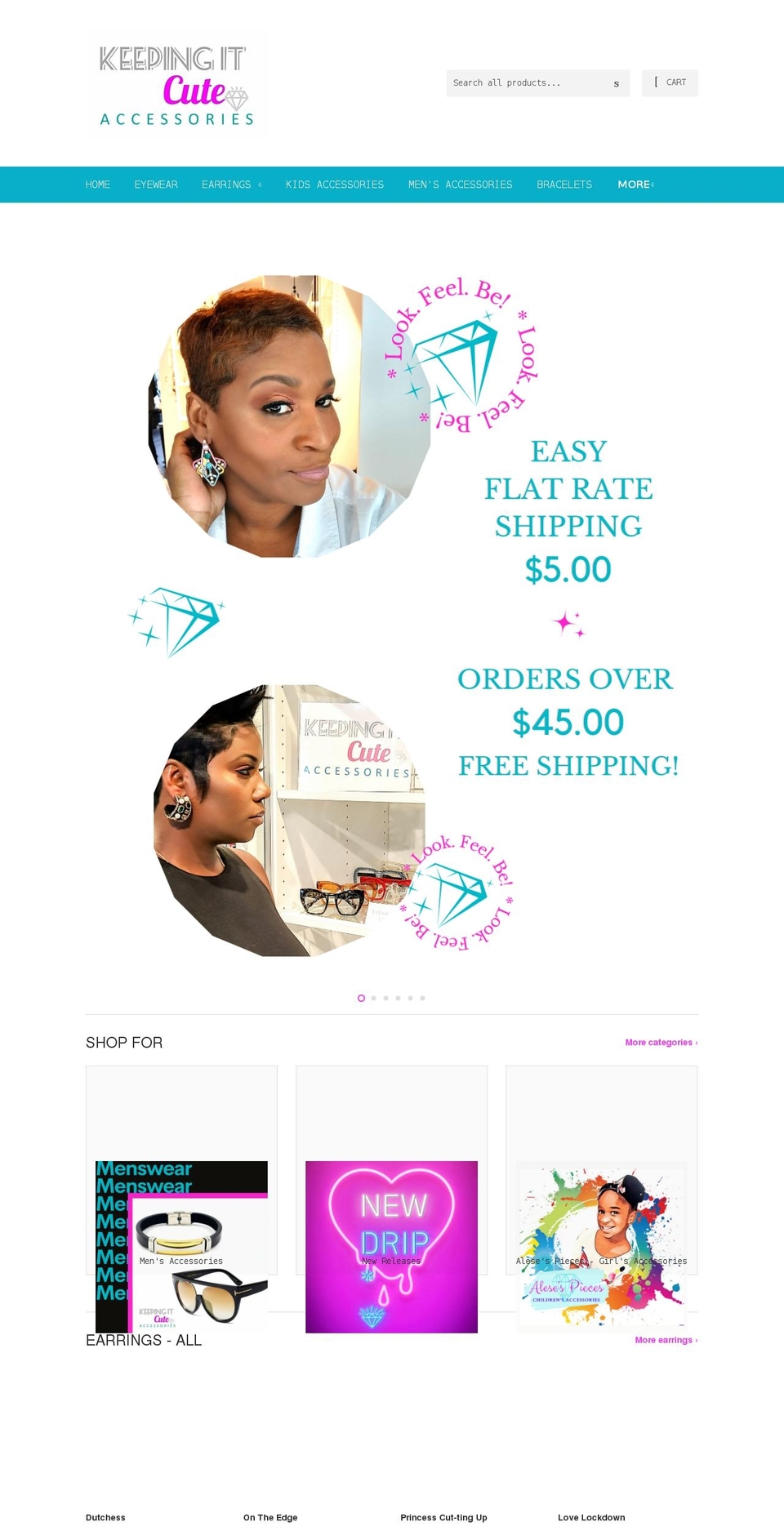 keeping-it-cute-accessories.myshopify.com shopify website screenshot