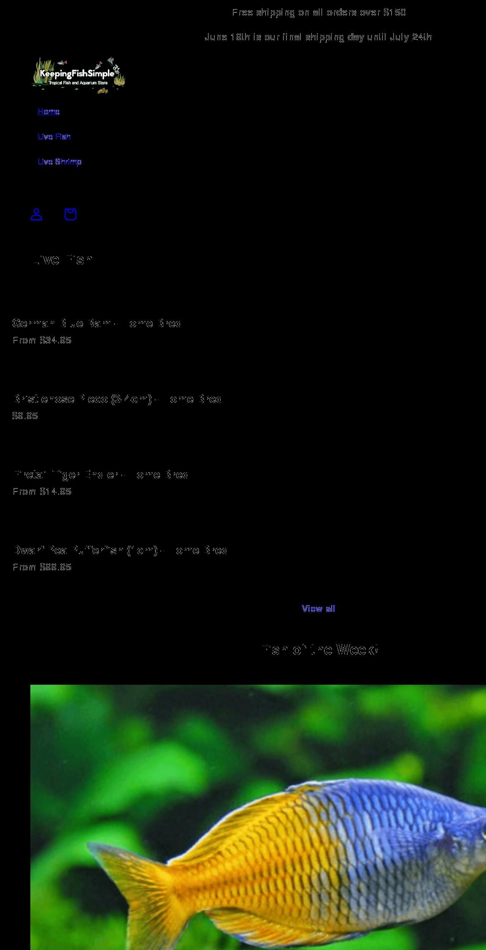keepingfishsimple.com shopify website screenshot