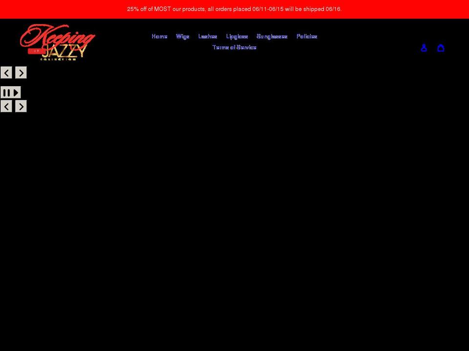 keepingitjazzy.com shopify website screenshot