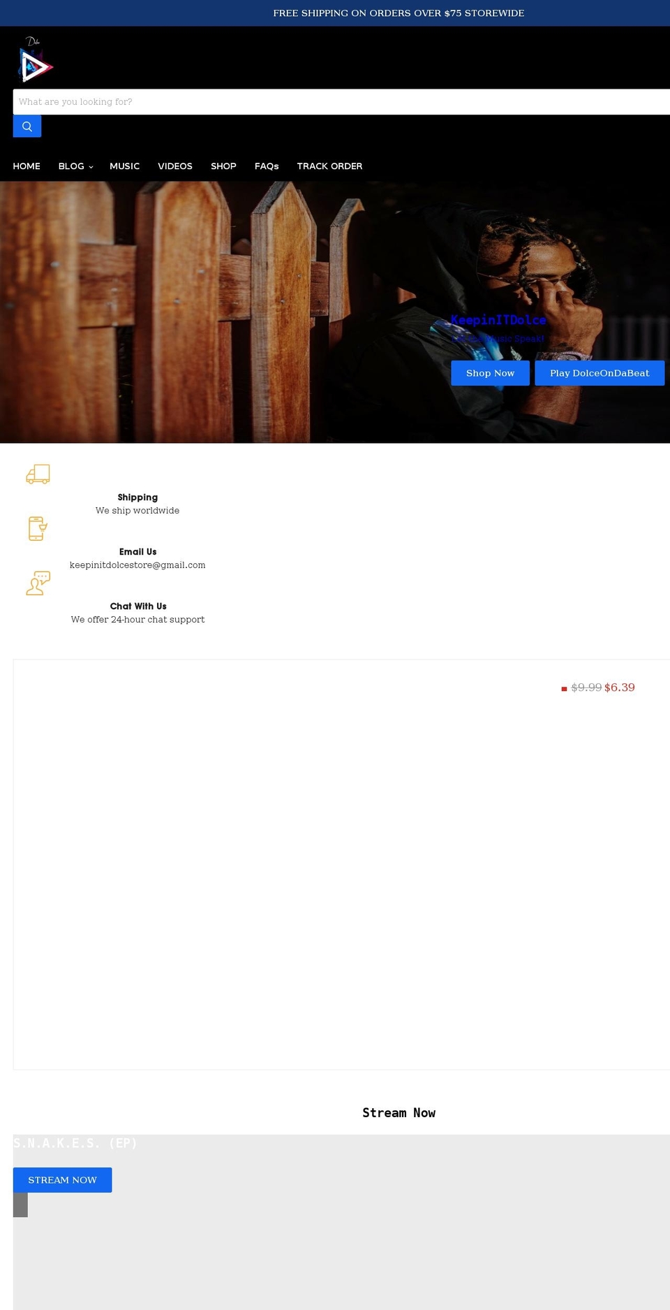 keepinitdolce.shop shopify website screenshot