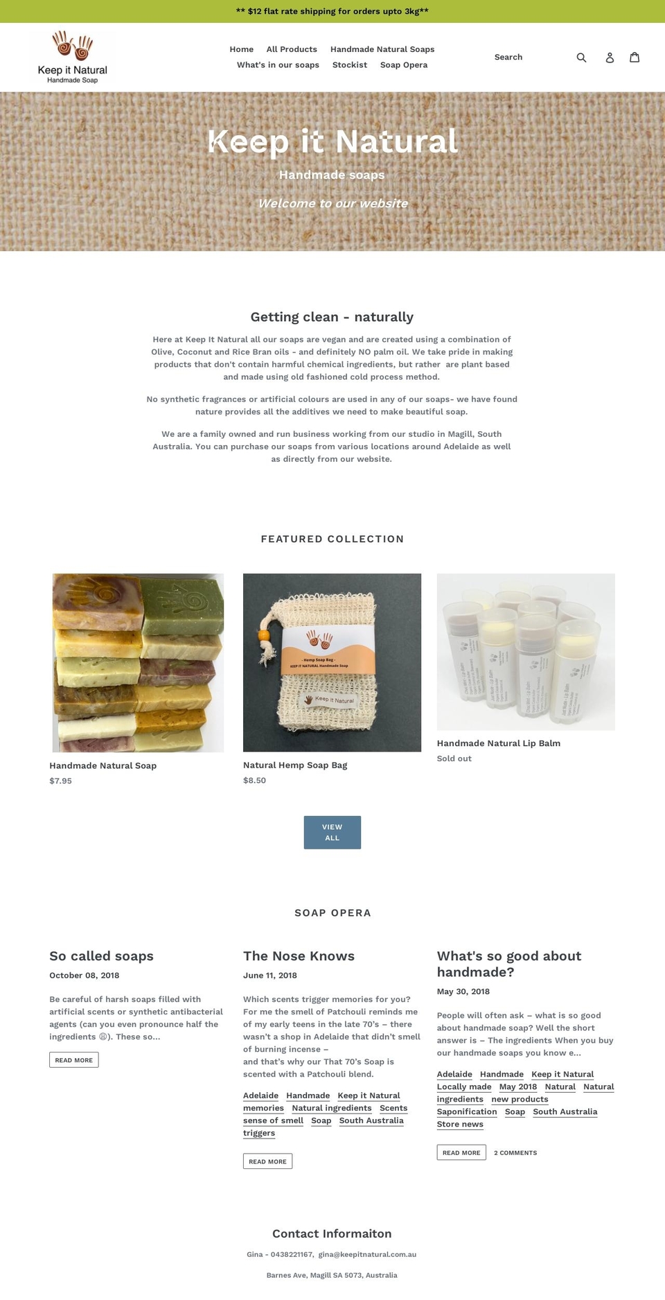 keepitnatural.com.au shopify website screenshot
